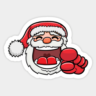 The laughing santa pointing at you Sticker